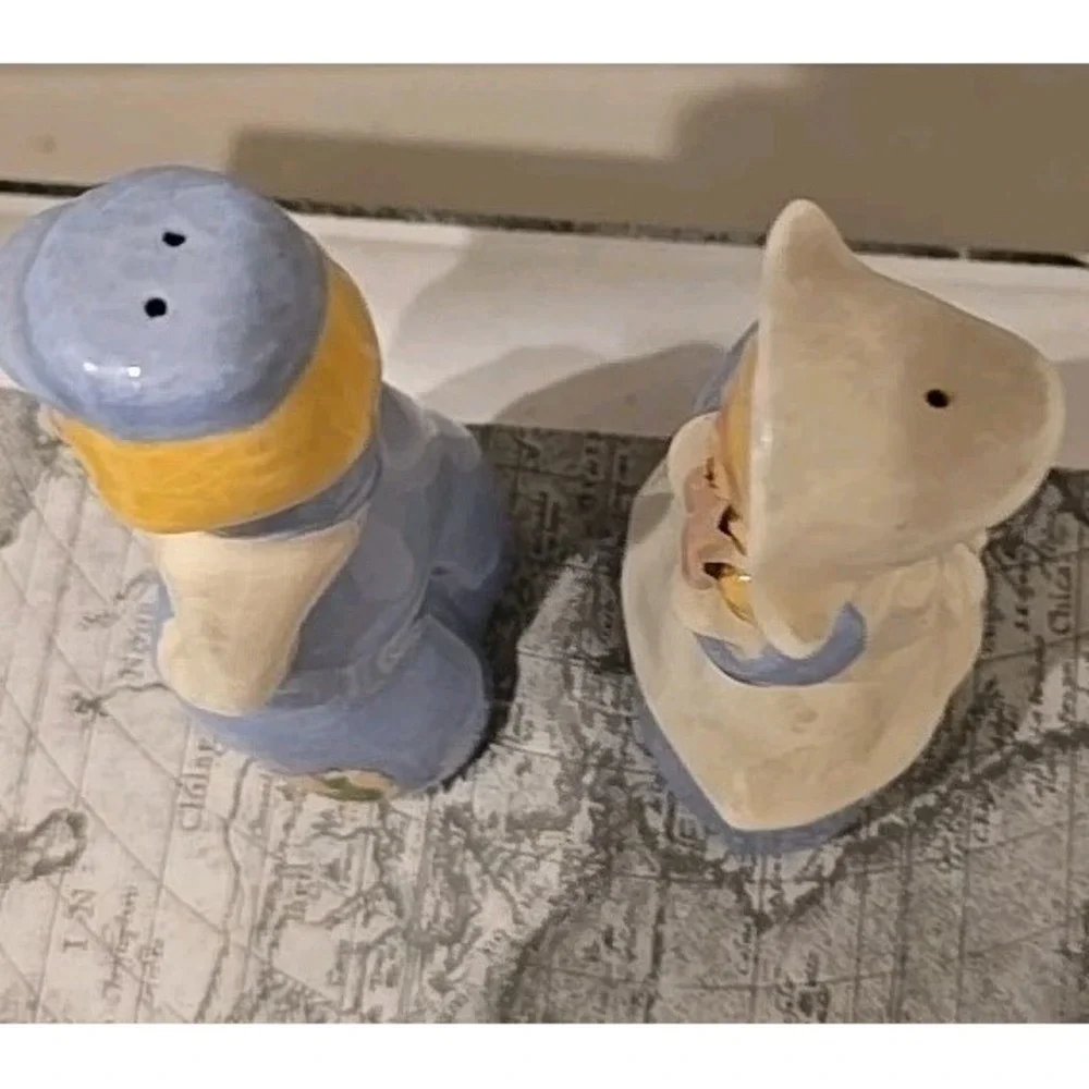 VTG 1940's MCM Ceramic Arts Studio Dutch Boy Girl Salt Pepper Shaker Cottagecore